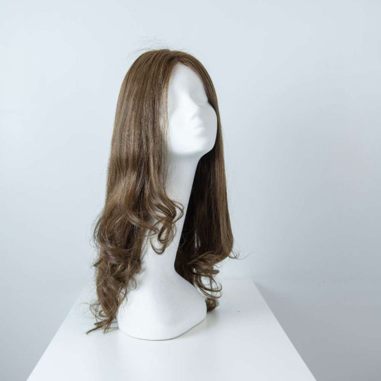 Perruque Femme Ninon Semi-longue – Neuf Avec étiquettes, Couleur Châtain Moyen Mèches Rousses